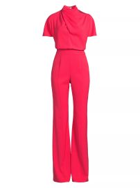 Shop Black Halo Estella High-Neck Jumpsuit Saks Fifth Avenue at Saks Fifth Avenue